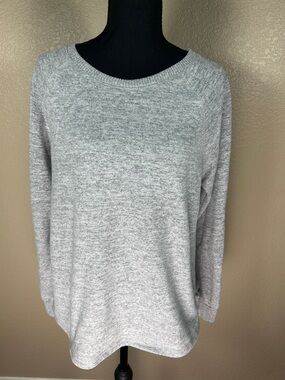 Live Love Lounge by Karen Neuburger Gray Lounge Top Small Soft Long Sleeve
